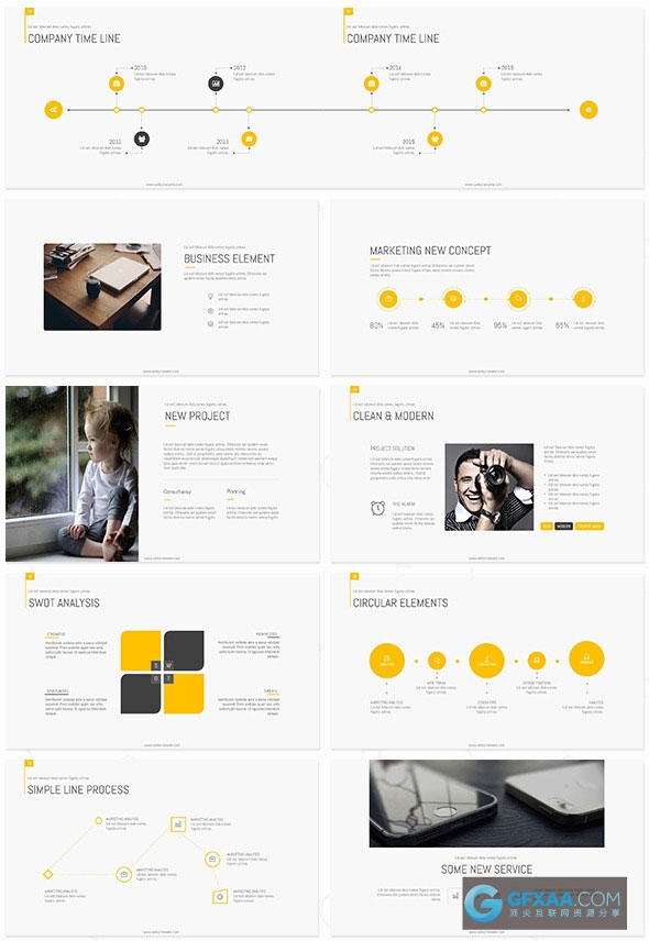 51页3种配色商务多用途PPT模板 - 顶尖PPT