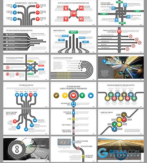 交通高速公路/道路建设规划PPT模板 - 顶尖PPT