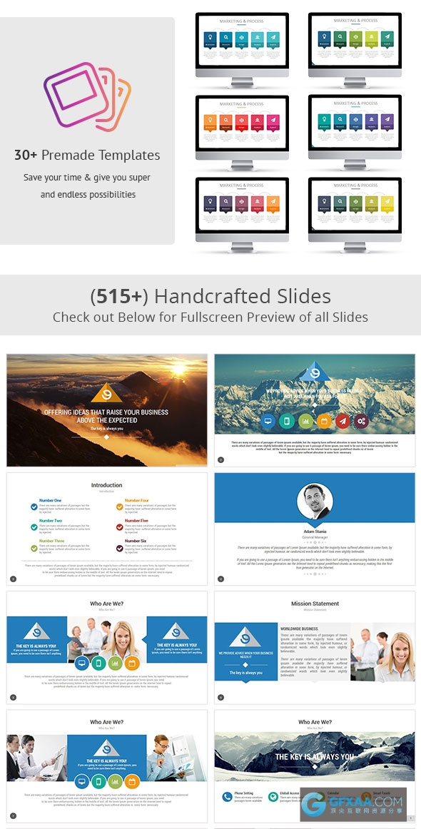 130页30套预制模板80种主题颜色PPT模板素材 - 顶尖PPT