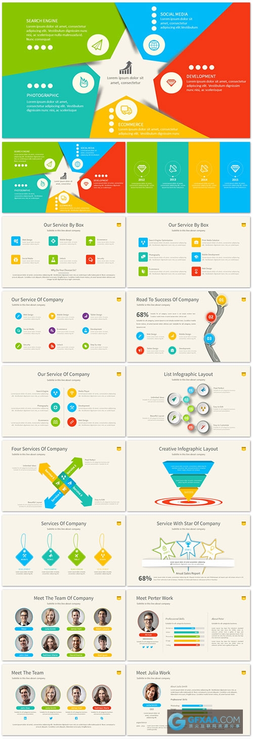 549页欧美精美商务图形交互动画效果PPT模板 - 顶尖PPT