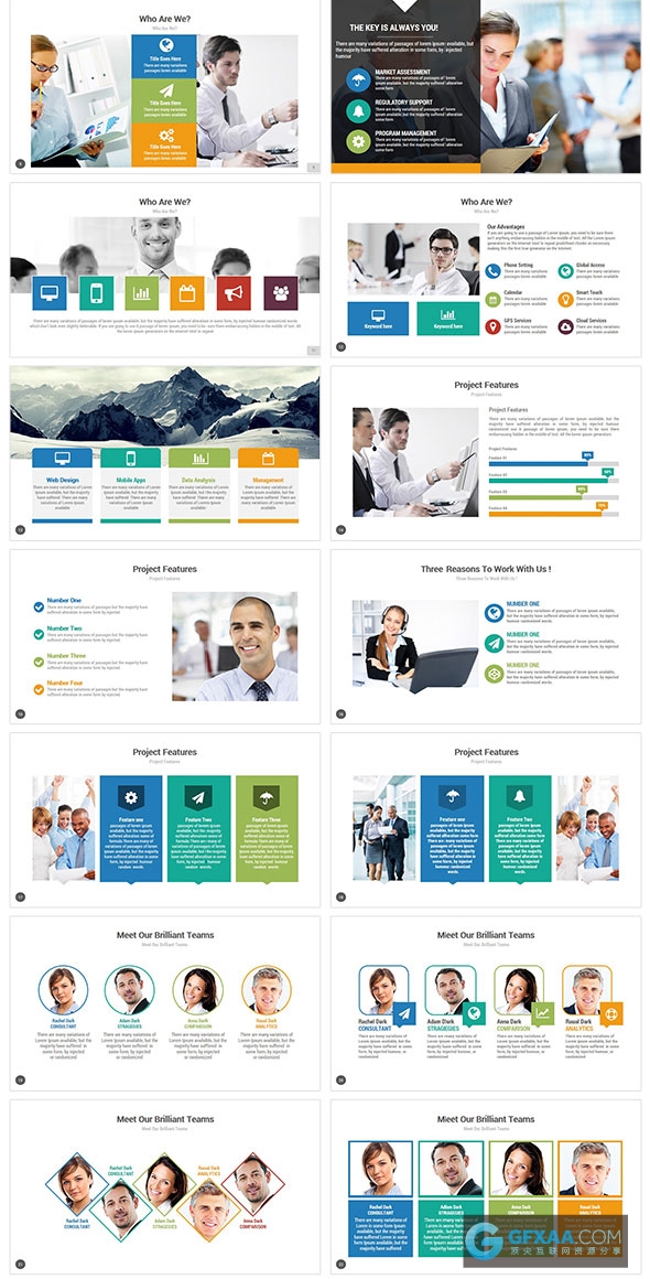 130页30套预制模板80种主题颜色PPT模板素材 - 顶尖PPT