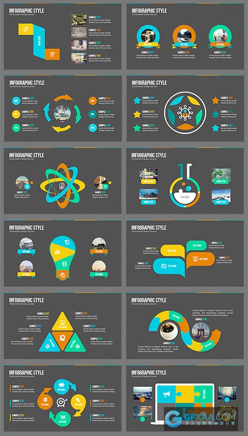 120多种精美图形图标PPT多用途模板 - 顶尖PPT