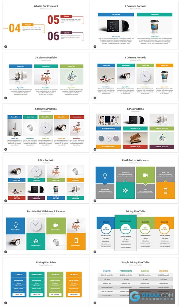 130页30套预制模板80种主题颜色PPT模板素材 - 顶尖PPT