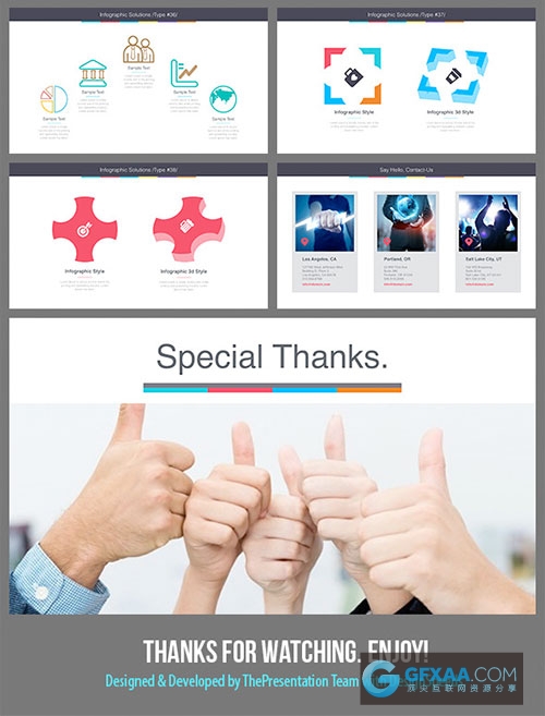 公司团队业务洽谈合作PPT模板多种颜色图表PPT - 顶尖PPT