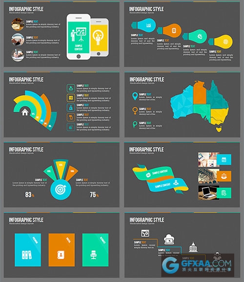 370页大型扁平化/卡通图形/多用途ppt模板【史诗级】 - 顶尖PPT