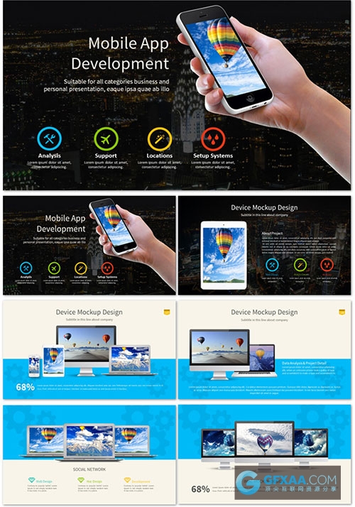 370页大型扁平化/卡通图形/多用途ppt模板【史诗级】 - 顶尖PPT