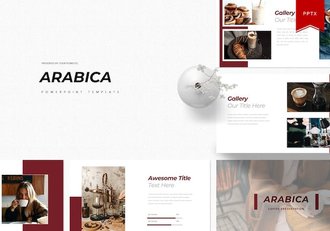 清新咖啡主题PPT模板 - 顶尖PPT