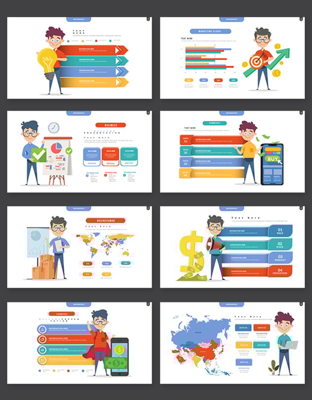 金融信息图形主题keynote模板 - 顶尖PPT