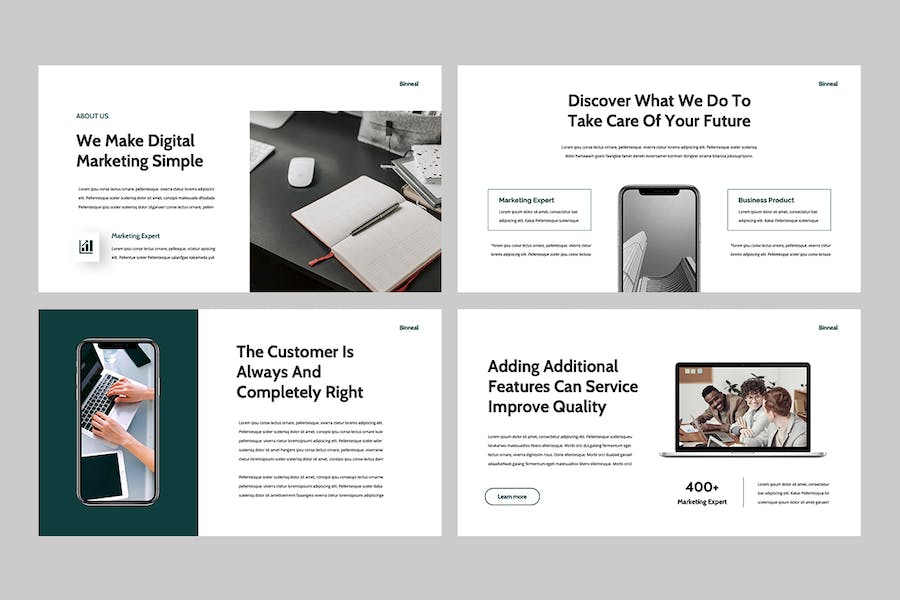 蓝绿色商务建议书提案PPT模板 - 顶尖PPT