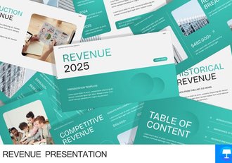 收入预算对比分析Keynote模板 - 顶尖PPT