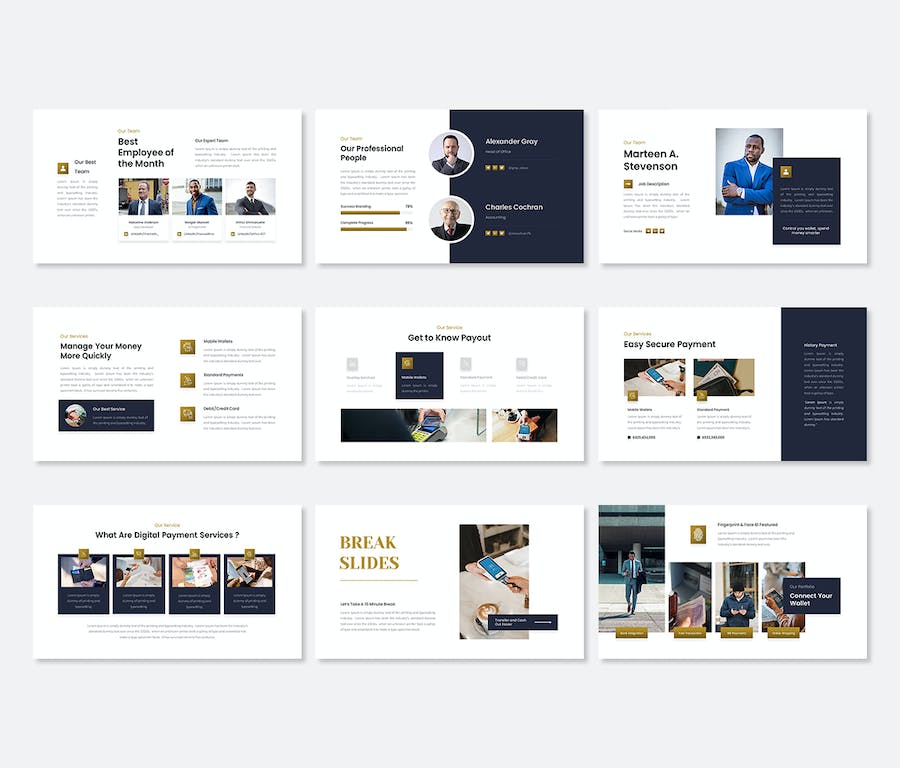 国外数字支付金融服务高级PPT模板 - 顶尖PPT