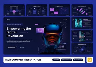 科技公司分析PPT模板 - 顶尖PPT