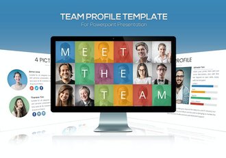 企业团队成员简介介绍PPT模板 - 顶尖PPT