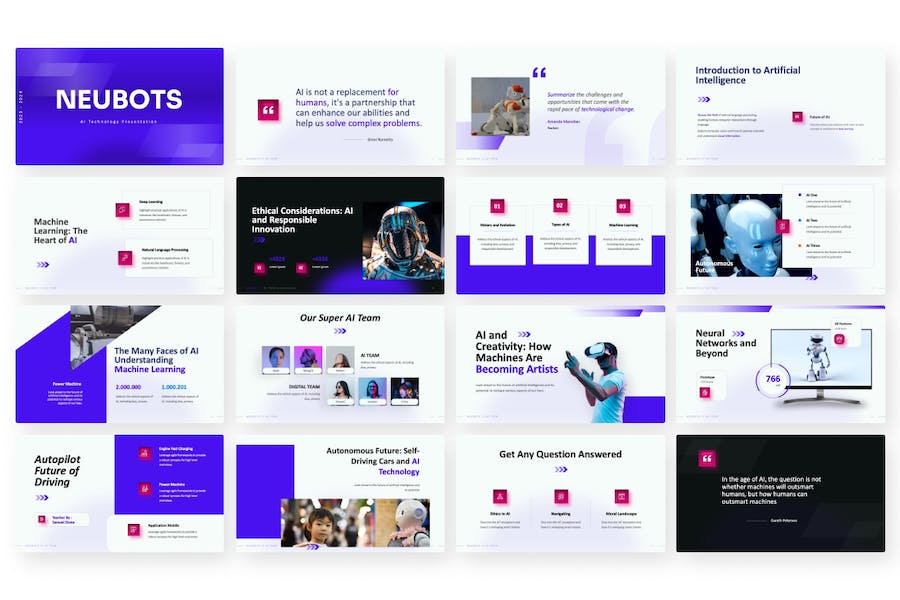 AI科技人工智能chatGPT大模型对话未来科技PPT模板 - 顶尖PPT