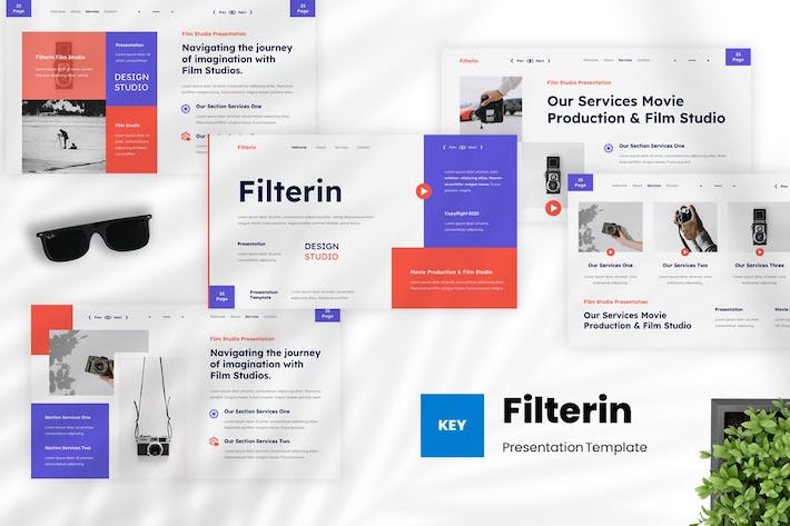 电影制作工作室主介绍展示Keynote模板 - 顶尖PPT