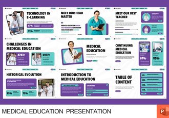 医学教育培训课程展示PPT模板 - 顶尖PPT