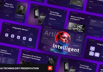 AI技术人工智能PPT模板 - 顶尖PPT