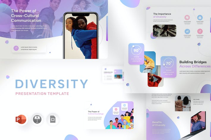 多样性设计展示方案PPT模板 - 顶尖PPT