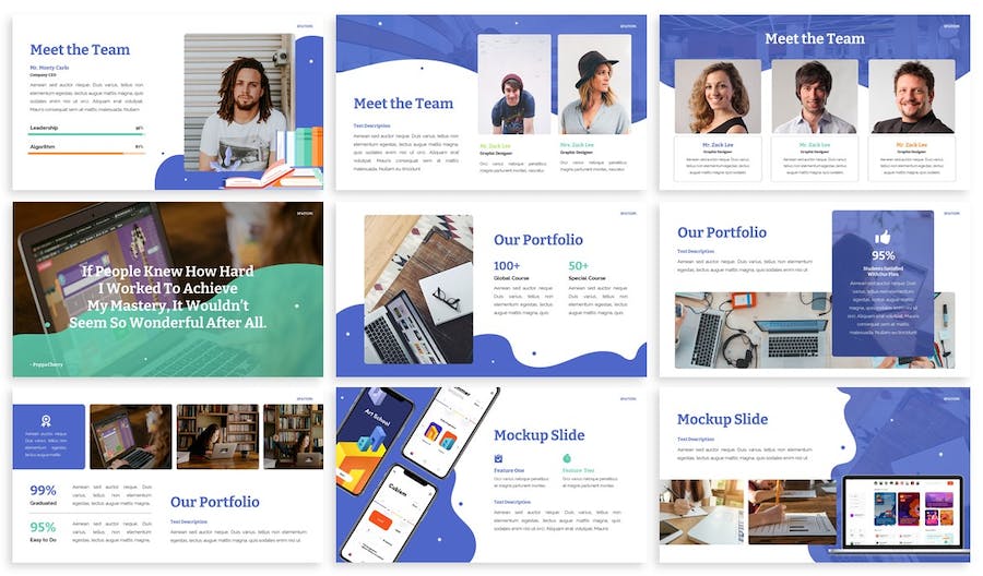 教育培训课程学习展示Keynote模板 - 顶尖PPT