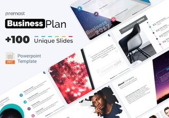 100页商务风格业务计划PPT模板 - 顶尖PPT