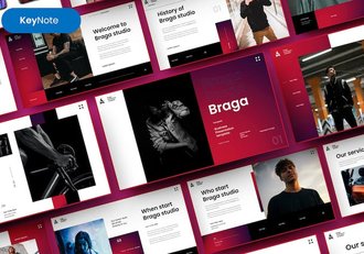 国外极简创意设计商业团队展示keynote模板 - 顶尖PPT