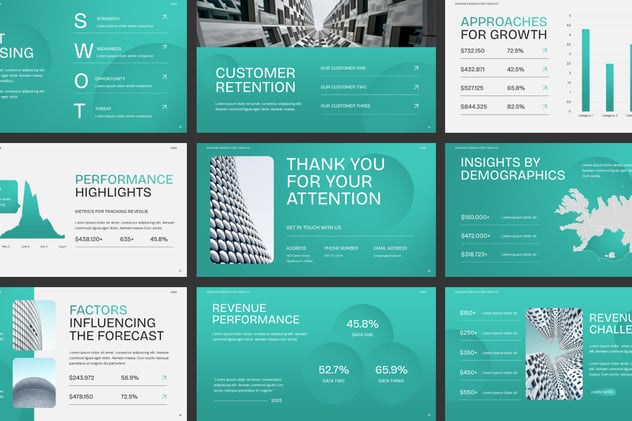 收入预算对比分析Keynote模板 - 顶尖PPT