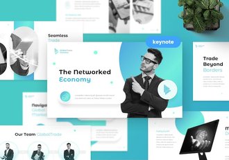 全球贸易国际商务合作Keynote模板 - 顶尖PPT