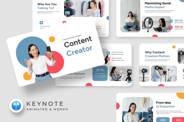 短视频主播培训公司介绍keynote模板 - 顶尖PPT