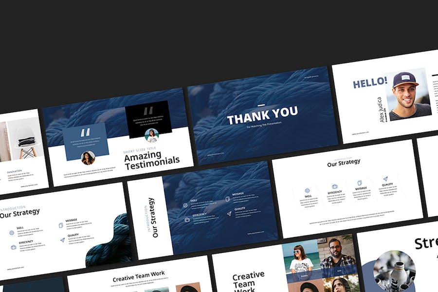 极简风格创意设计作品展示Keynote模板 - 顶尖PPT