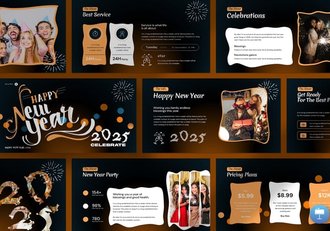 新年快乐节日祝福keynote模板 - 顶尖PPT