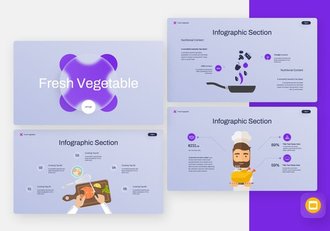 新鲜蔬菜品牌宣传推介PPT模板 - 顶尖PPT