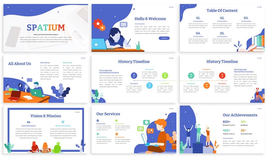 教育培训课程学习展示Keynote模板 - 顶尖PPT