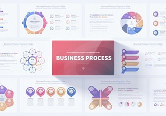 业务流程步骤图形PPT模板 - 顶尖PPT