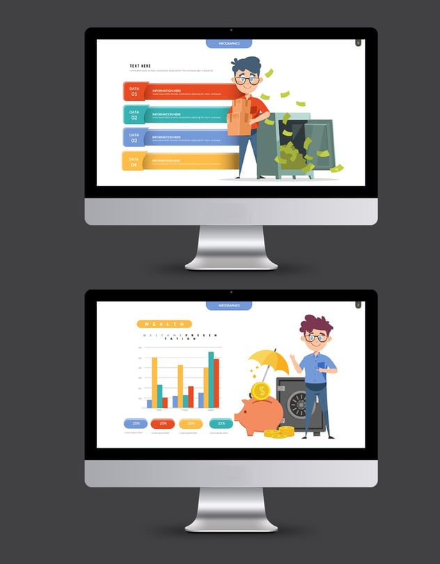 金融信息图形主题keynote模板 - 顶尖PPT