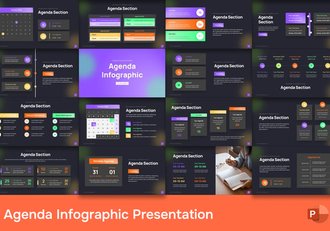工作议程信息图形图表PPT模板 - 顶尖PPT