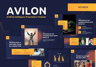 人工智能技术应用讲述Keynote模板 - 顶尖PPT