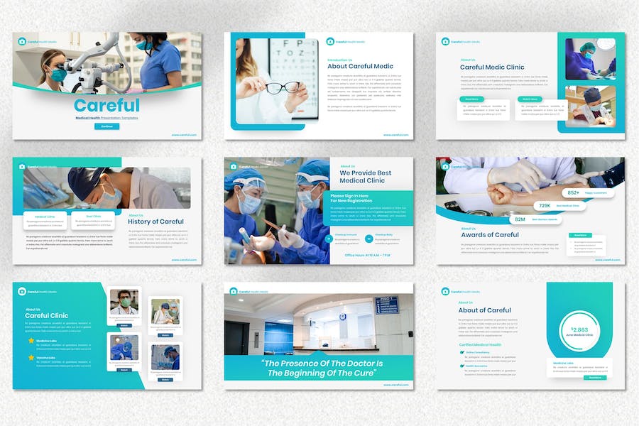 医疗护理健康知识Keynote模板 - 顶尖PPT