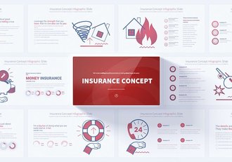保险行业信息图形PPT模板 - 顶尖PPT