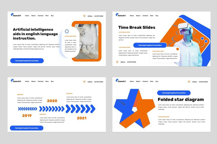 AI科技PPT人脸识别人脸捕捉技术人工智能模型PPT模板 - 顶尖PPT