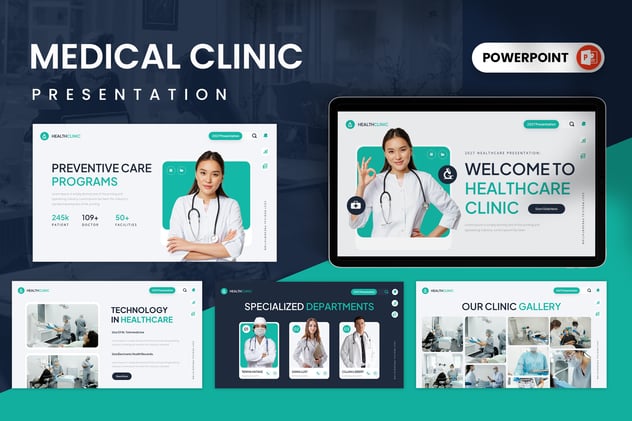 保健医疗诊所医学PPT模板 - 顶尖PPT