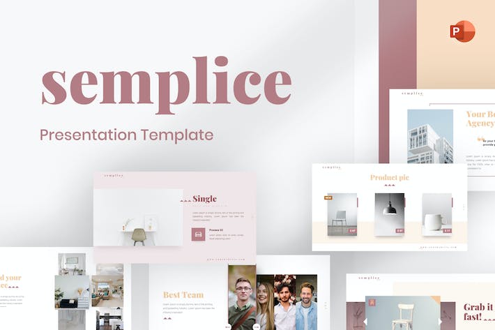 简约大气室内设计产品展示产品团队介绍通用PPT模板 - 顶尖PPT