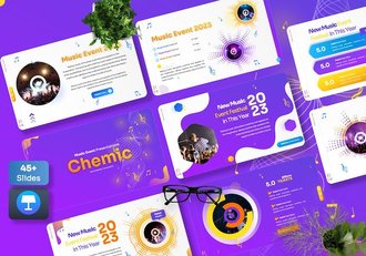 音乐节活动策划keynote模板 - 顶尖PPT