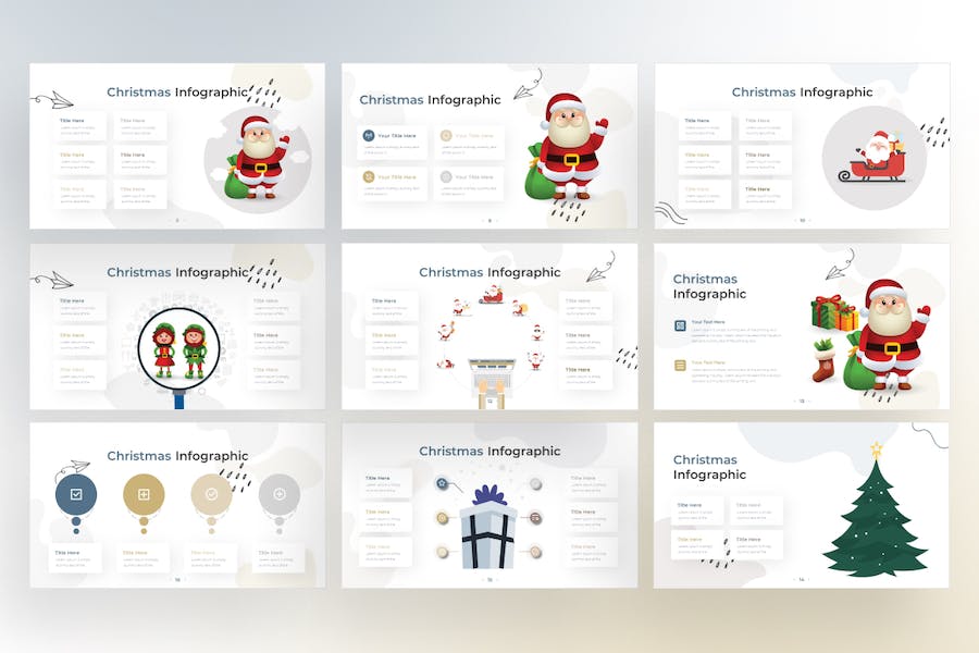 圣诞资讯图表数据展示分析PPT模板 - 顶尖PPT