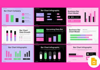 条形图数据统计分析展示PPT模板 - 顶尖PPT