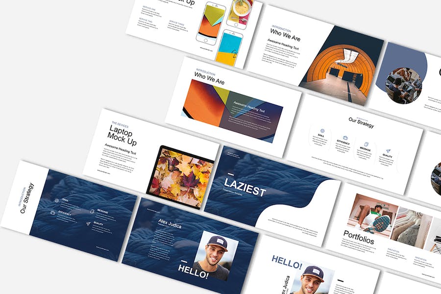 极简风格创意设计作品展示Keynote模板 - 顶尖PPT