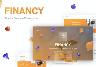 橙色财务数据分析汇报PPT模板 - 顶尖PPT
