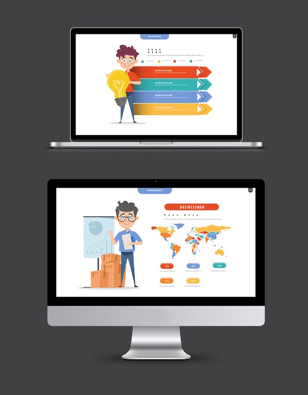 金融信息图形主题keynote模板 - 顶尖PPT