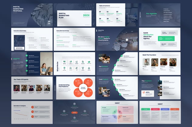 数字营销计划提案keynote模板 - 顶尖PPT