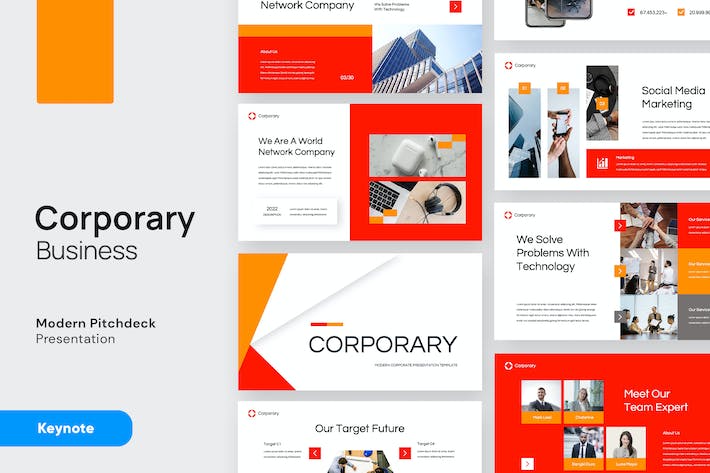 企业核心业务主旨Keynote演示模板 - 顶尖PPT