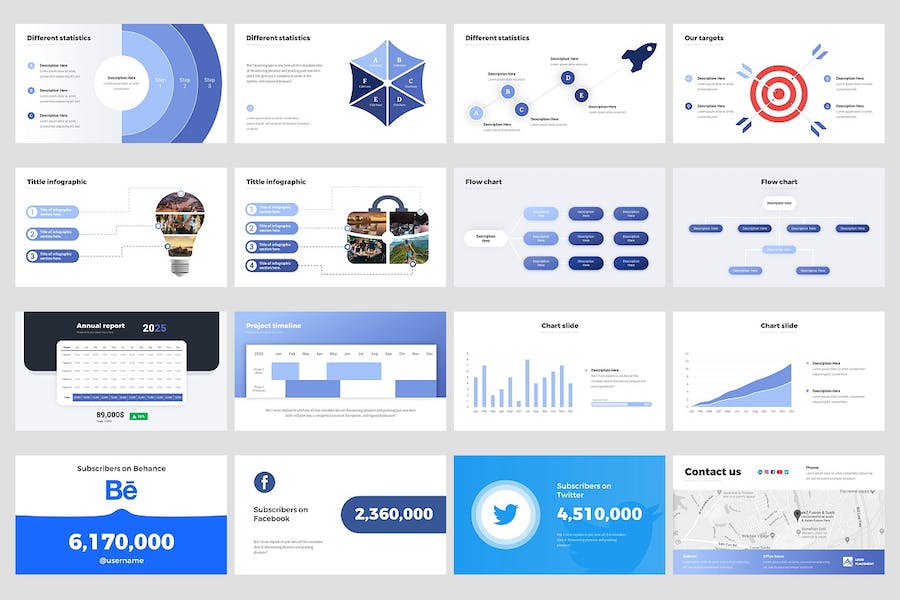 创意精美摄影图片展示行业数据分析多用途keynote模板 - 顶尖PPT